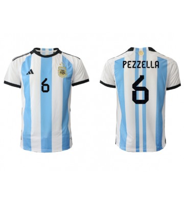 Maillot de foot Argentine German Pezzella #6 Domicile Monde 2022 Manches Courte